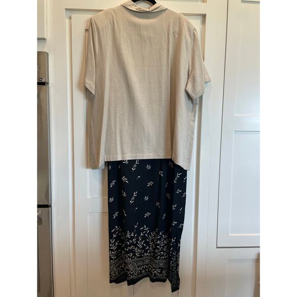 Blair black and taupe floral dress with taupe  2XL PT - Picture 2 of 14